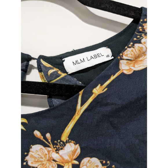 MLM Label Floral Open Back Sound Ruffle Dress Size XS - Picture 5 of 8